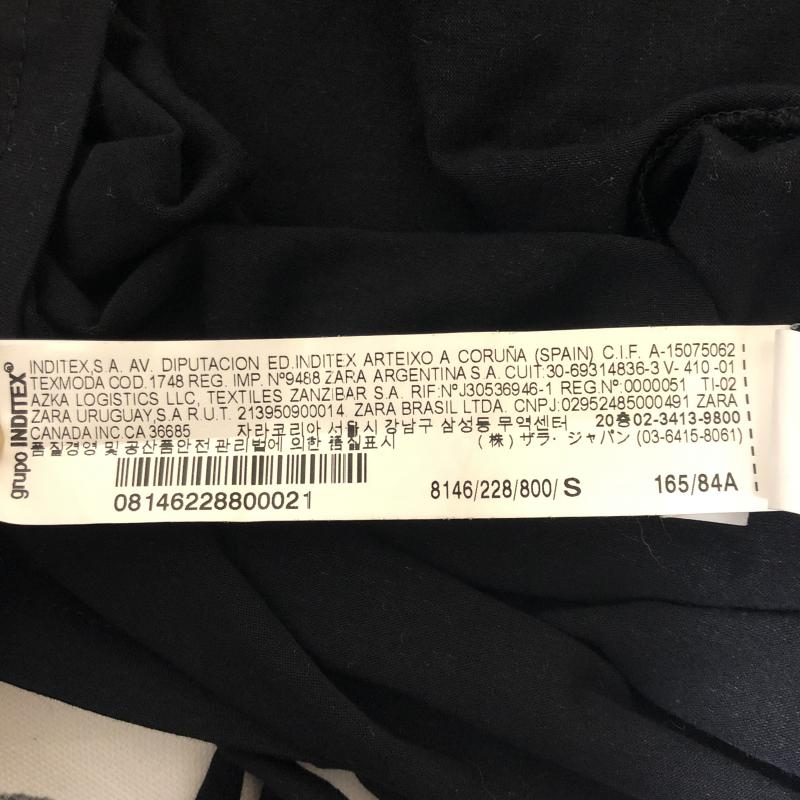 ザラベーシック ZARA BASIC ワンピース ひざ丈スカート S 無地 黒 / ブラック / レディース USED 古着 中古 10010095