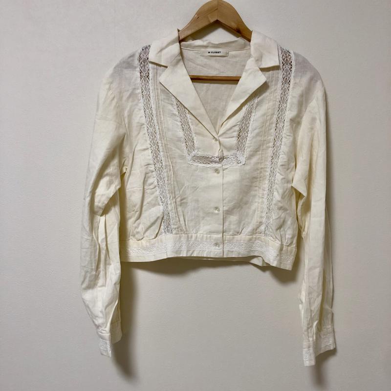 ダブルクローゼット w closet シャツ、ブラウス 長袖 FREE 無地 X 白 / ホワイト / レディース USED 古着 中古 10010171