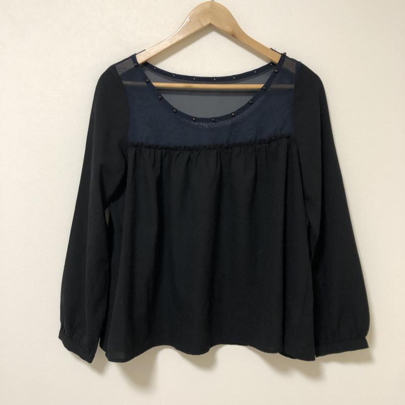 ミスティック mystic カットソー 長袖 FREE 無地 X 黒 / ブラック / X 紺 / ネイビー / レディース USED 古着 中古 10010189