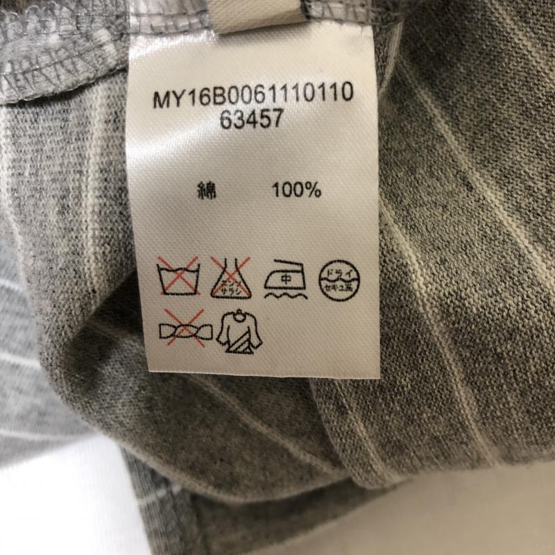 ミスティック mystic カットソー 半袖 ボーダー柄 灰 / グレー / X 白 / ホワイト / レディース USED 古着 中古 10010191