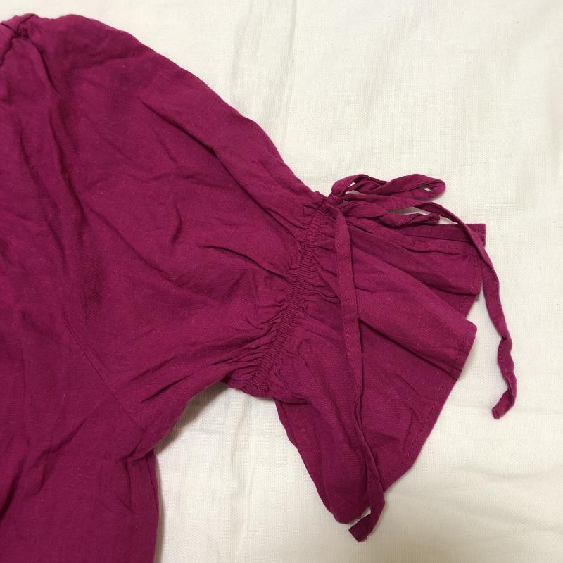 ナチュラルクチュール natural couture カットソー 半袖 FREE 無地 紫 / パープル / レディース USED 古着 中古 10010192