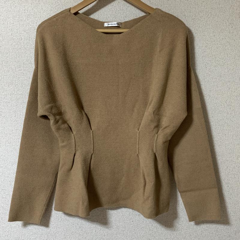 ドナマリー DONA MARIE ニット、セーター 長袖 38 無地 茶 / ブラウン / レディース USED 古着 中古 10010244