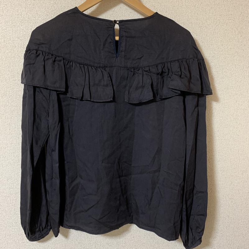 シードレイク Seadrake シャツ、ブラウス 長袖 36 無地 黒 / ブラック / レディース USED 古着 中古 10010261