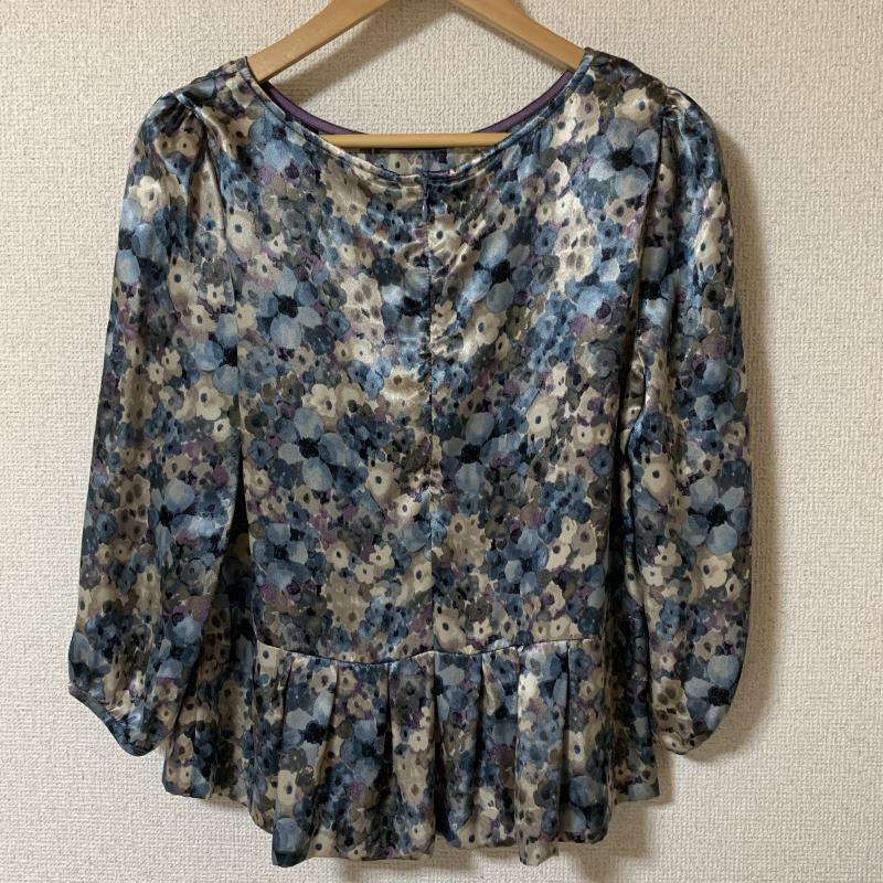 ルール RULe カットソー 長袖 M 花柄 青 / ブルー / X ベージュ / ベージュ / X 紫 / パープル / レディース USED 古着 中古 10010262