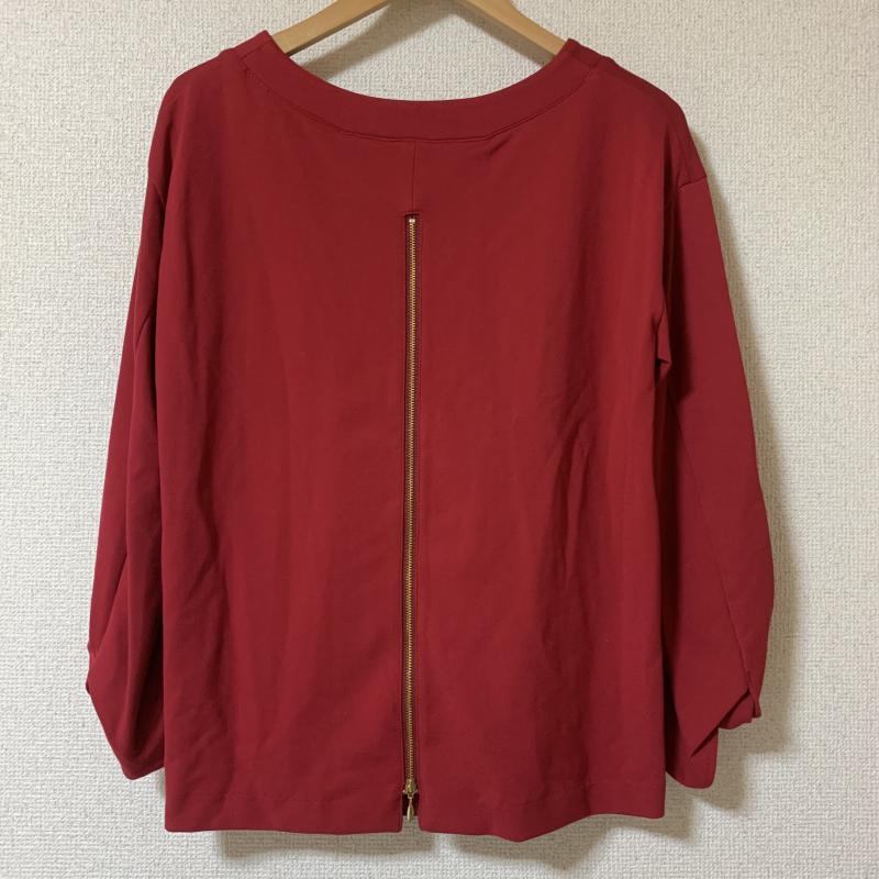 エンネア Ennea シャツ、ブラウス 長袖 袖まくりデザイン 38 無地 赤 / レッド / レディース USED 古着 中古 10010269