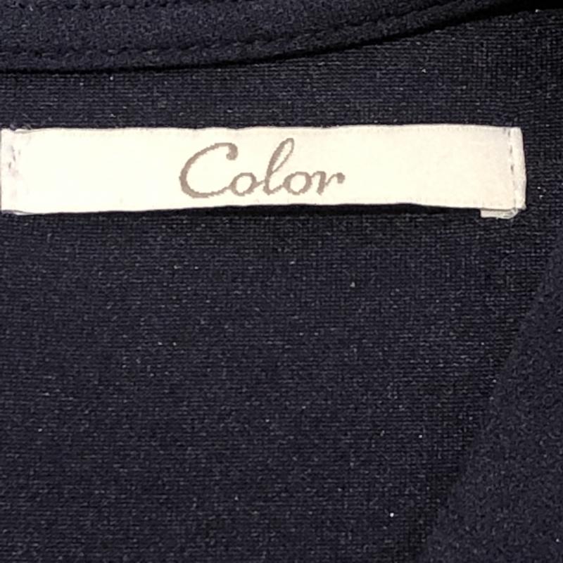カラー Color カットソー 七分袖 M 無地 紺 / ネイビー / レディース USED 古着 中古 10010300