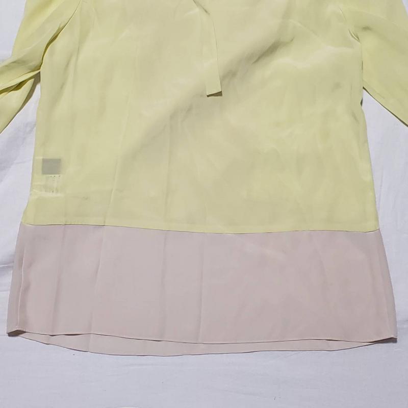ボディードレッシングデラックス BODY DRESSING Deluxe シャツ、ブラウス 長袖 38 無地 白 / ホワイト / X 黄 / イエロー / レディース USED 古着 中古 10010394