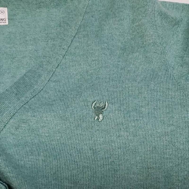 コーエン coen カーディガン 長袖 M ワンポイント X 無地 緑 / グリーン / レディース USED 古着 中古 10010398