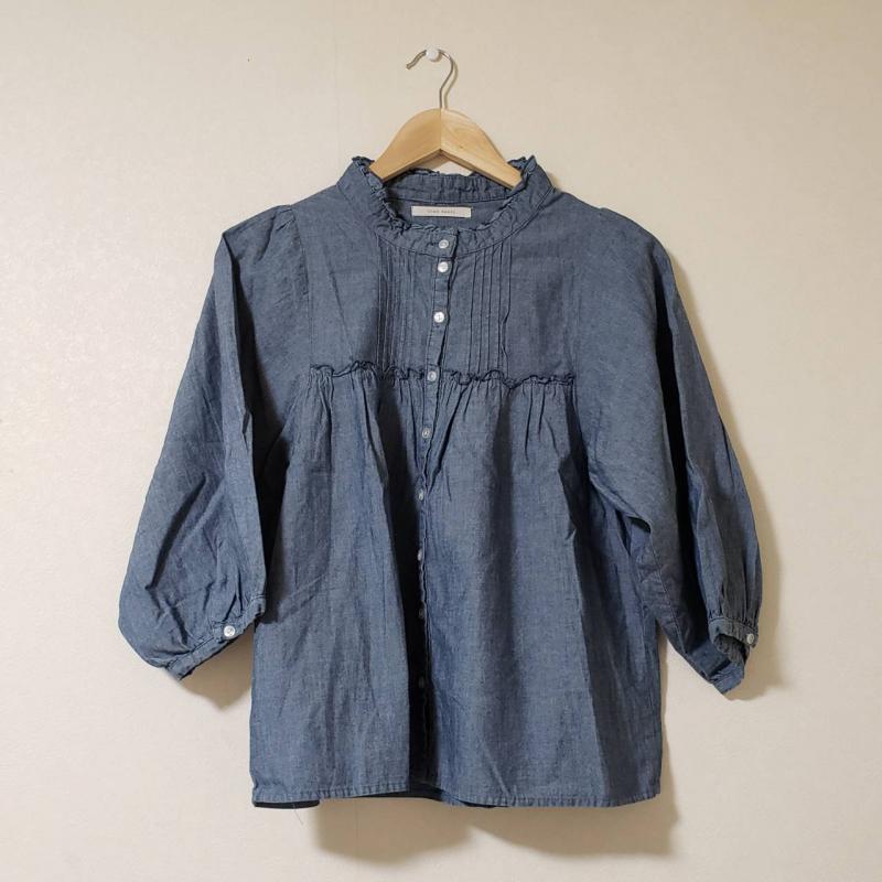チャオパニック CIAOPANIC シャツ、ブラウス 長袖 無地 青 / ブルー / レディース USED 古着 中古 10010399