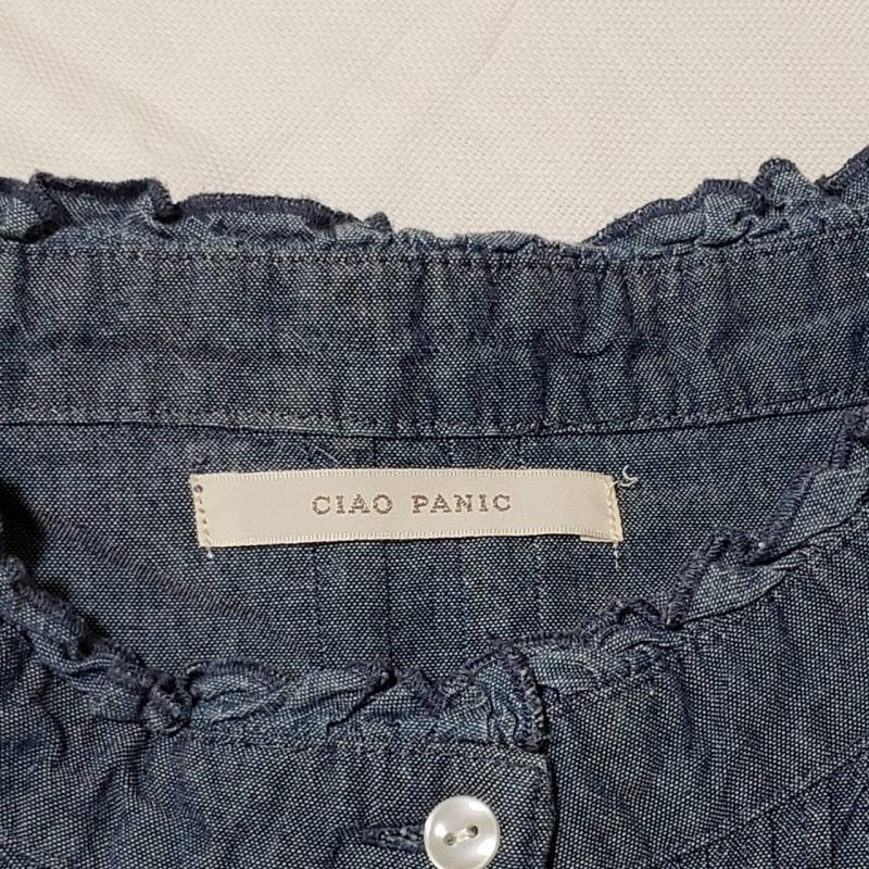 チャオパニック CIAOPANIC シャツ、ブラウス 長袖 無地 青 / ブルー / レディース USED 古着 中古 10010399