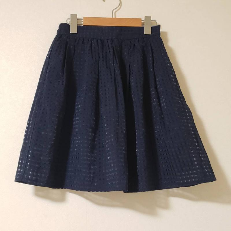 チャオパニック CIAOPANIC スカート ひざ丈スカート M 無地 青 / ブルー / レディース USED 古着 中古 10010407
