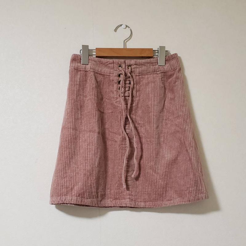 チャオパニック CIAOPANIC スカート ミニスカート コーデュロイスカート M 無地 桃 / ピンク / レディース USED 古着 中古 10010419