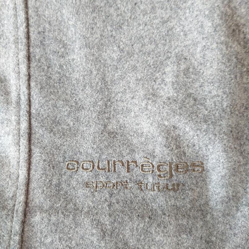 クレージュ courreges スカート ひざ丈スカート 無地 X 刺繍 X ロゴ、文字 灰 / グレー / レディース USED 古着 中古 10010433