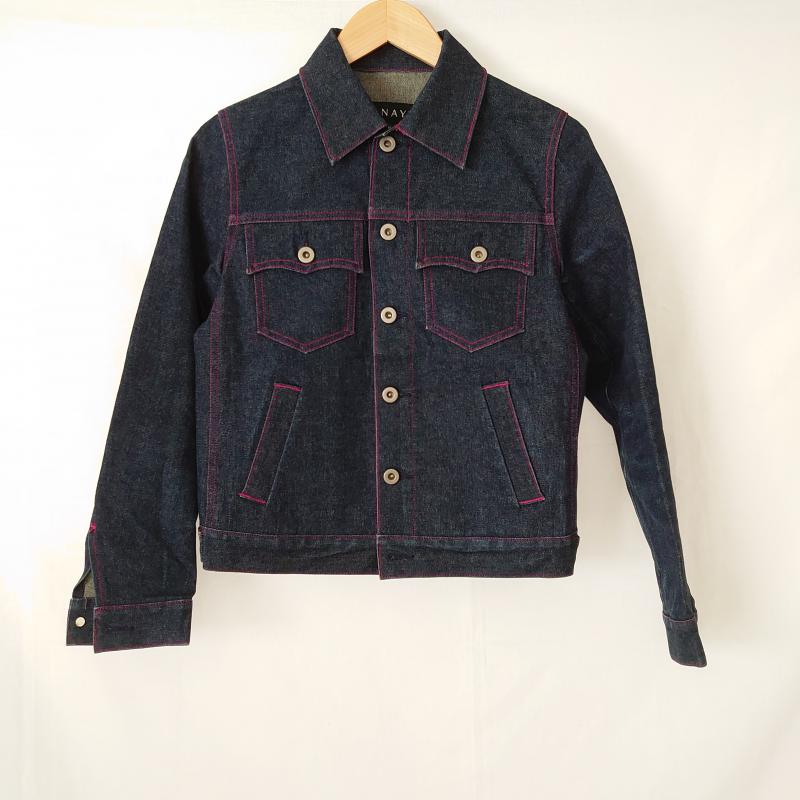 アナイ ANAYI ジャケット、上着 ジャケット、ブレザー M 無地 インディゴ / インディゴ / X 桃 / ピンク / レディース USED 古着 中古 10010448