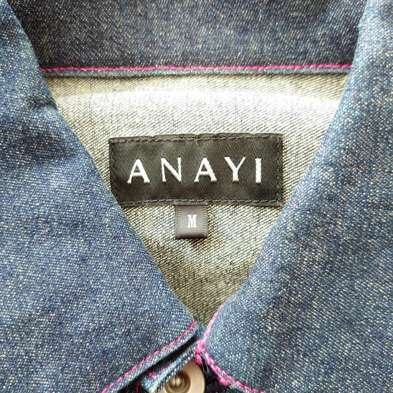 アナイ ANAYI ジャケット、上着 ジャケット、ブレザー M 無地 インディゴ / インディゴ / X 桃 / ピンク / レディース USED 古着 中古 10010448