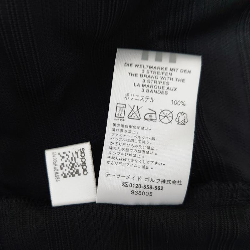 アディダス adidas ポロシャツ 半袖 XS 無地 X ワンポイント 黒 / ブラック / X 白 / ホワイト / メンズ USED 古着 中古 10010462