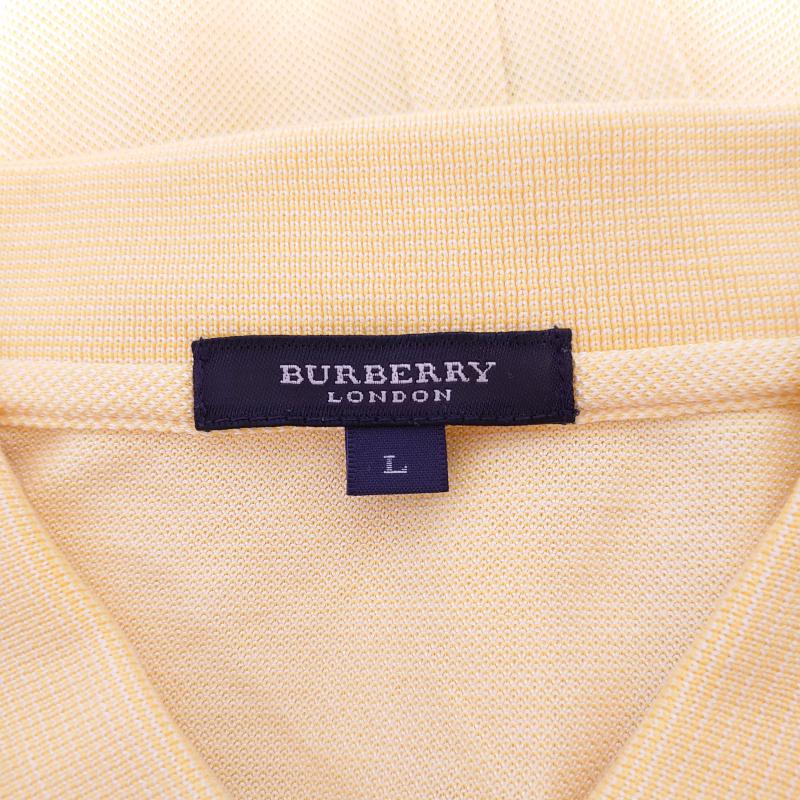 バーバリーロンドン Burberry London ポロシャツ 半袖 L 無地 黄 / イエロー / メンズ USED 古着 中古 10010476