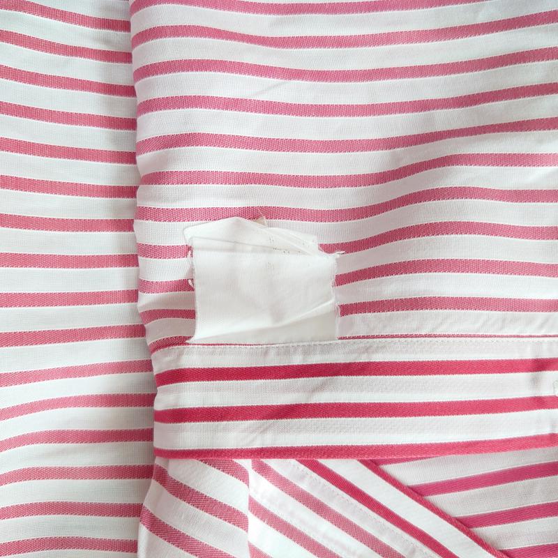 バーバリーロンドン Burberry London シャツ、ブラウス 長袖 LL ストライプ 白 / ホワイト / X 赤 / レッド / メンズ USED 古着 中古 10010479