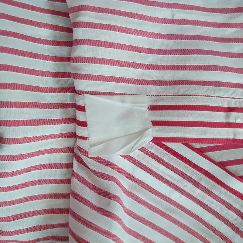 バーバリーロンドン Burberry London シャツ、ブラウス 長袖 LL ストライプ 白 / ホワイト / X 赤 / レッド / メンズ USED 古着 中古 10010479
