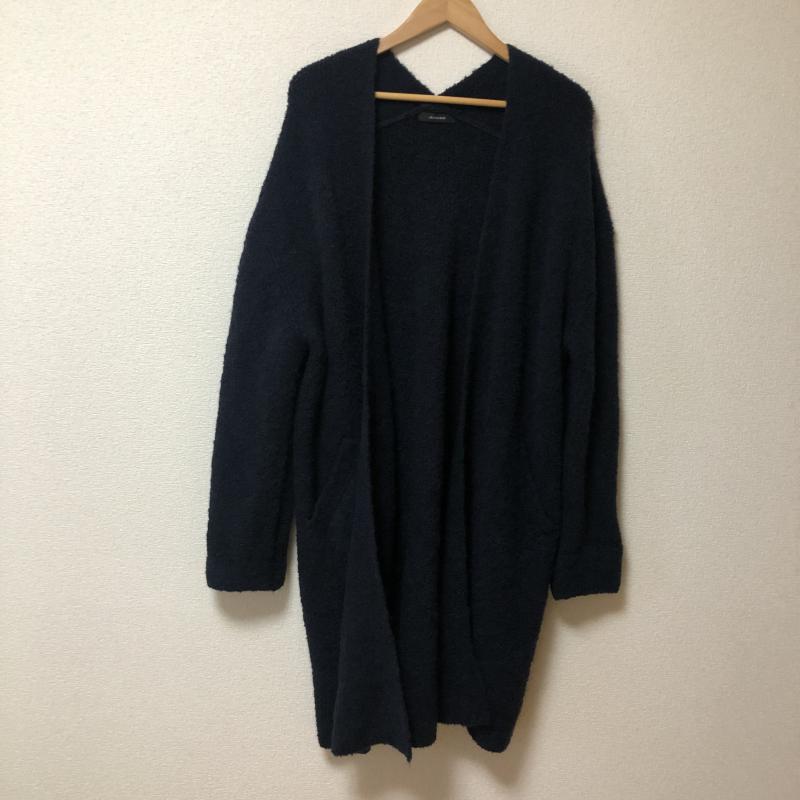 ジーナシス JEANASIS カーディガン 長袖 ロングカーディガン FREE 無地 紺 / ネイビー / レディース USED 古着 中古 10010481