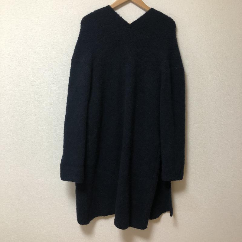 ジーナシス JEANASIS カーディガン 長袖 ロングカーディガン FREE 無地 紺 / ネイビー / レディース USED 古着 中古 10010481