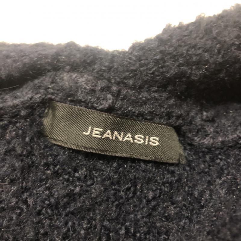 ジーナシス JEANASIS カーディガン 長袖 ロングカーディガン FREE 無地 紺 / ネイビー / レディース USED 古着 中古 10010481