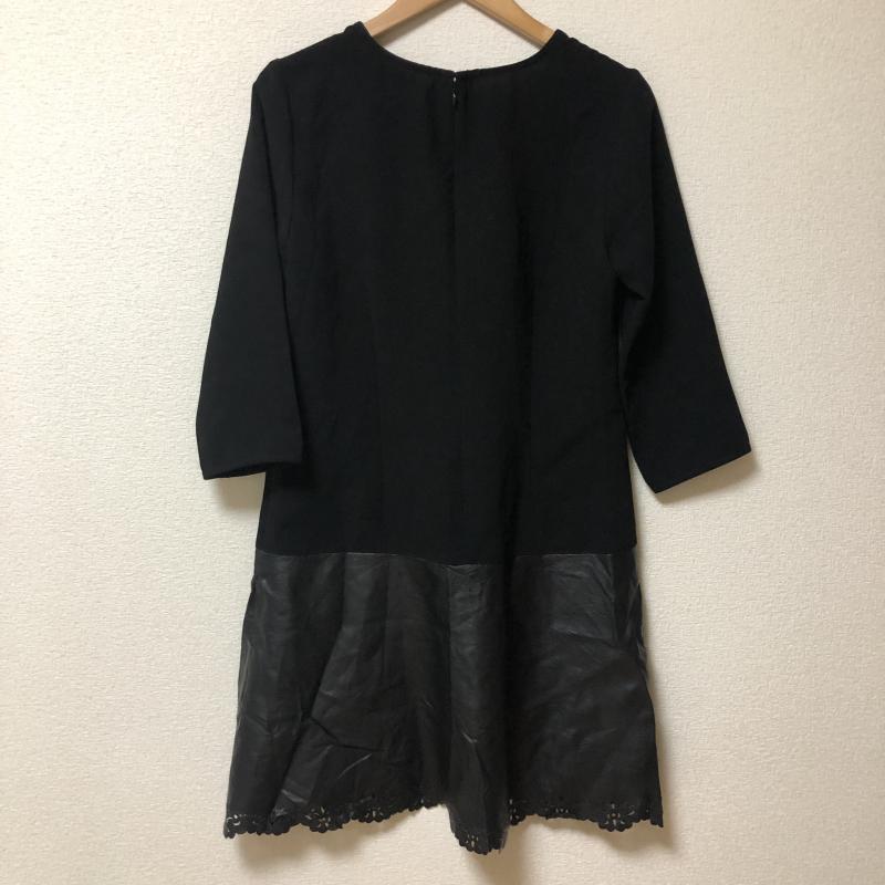 オットー OTTO ワンピース ミニスカート M 無地 X 花柄 黒 / ブラック / レディース USED 古着 中古 10010501