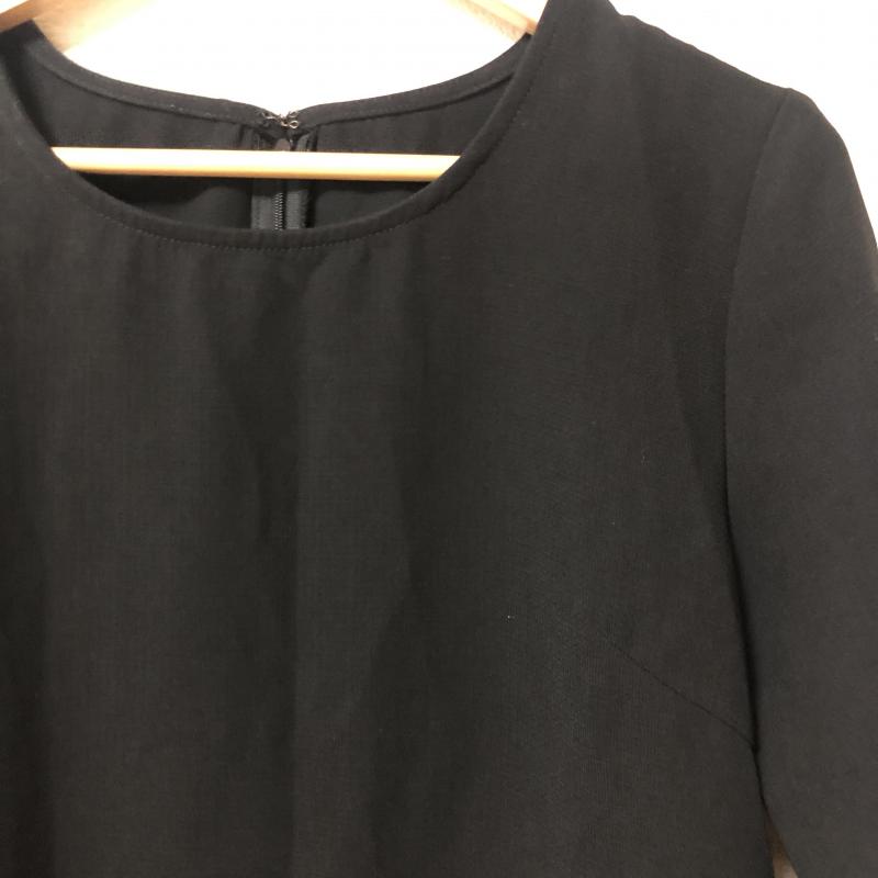 オットー OTTO ワンピース ミニスカート M 無地 X 花柄 黒 / ブラック / レディース USED 古着 中古 10010501