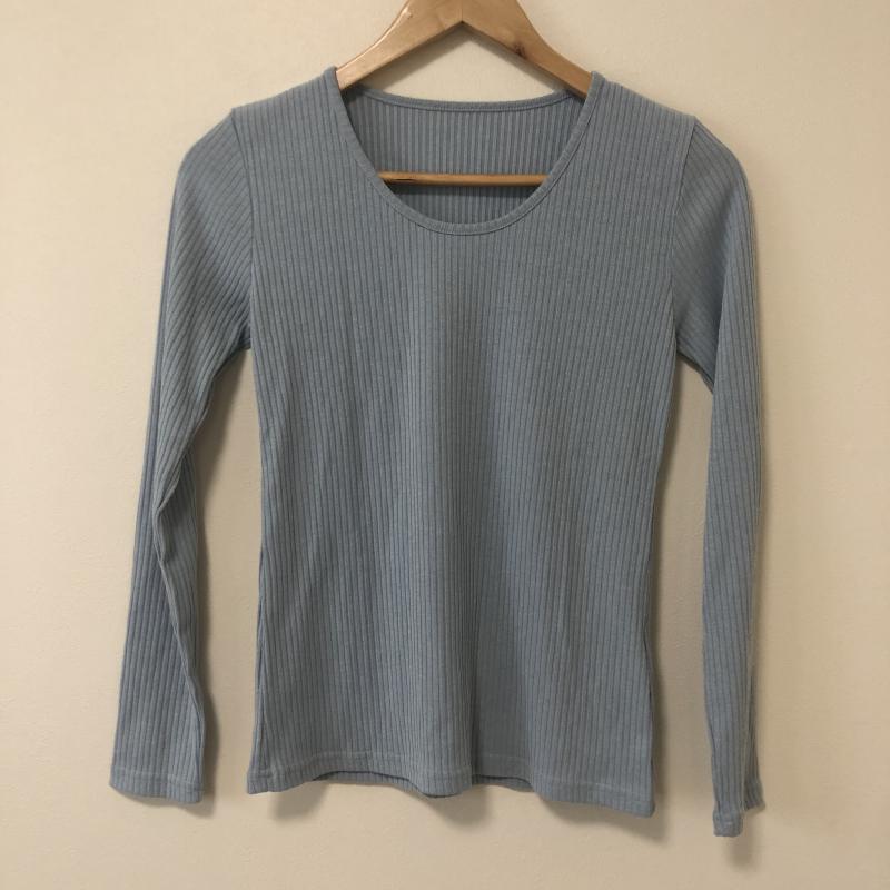 エヌ(エヌ ナチュラルビューティーベーシック) N.(N. Natural Beauty Basic) カットソー 長袖 M 無地 青 / ブルー / レディース USED 古着 中古 10010542