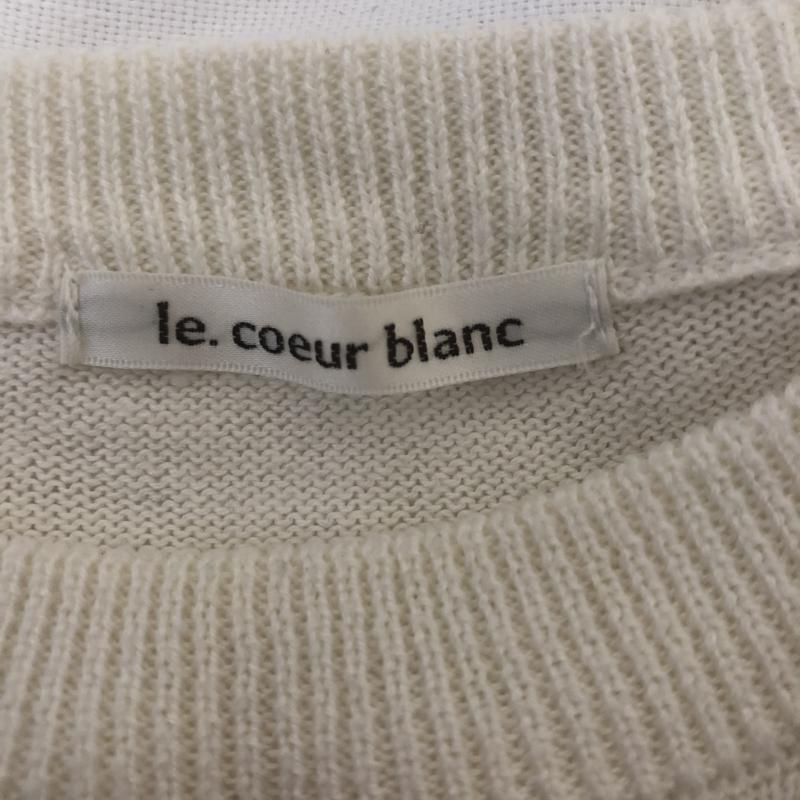 ルクールブラン le.coeur blanc カットソー 長袖 38 無地 白 / ホワイト / レディース USED 古着 中古 10010550
