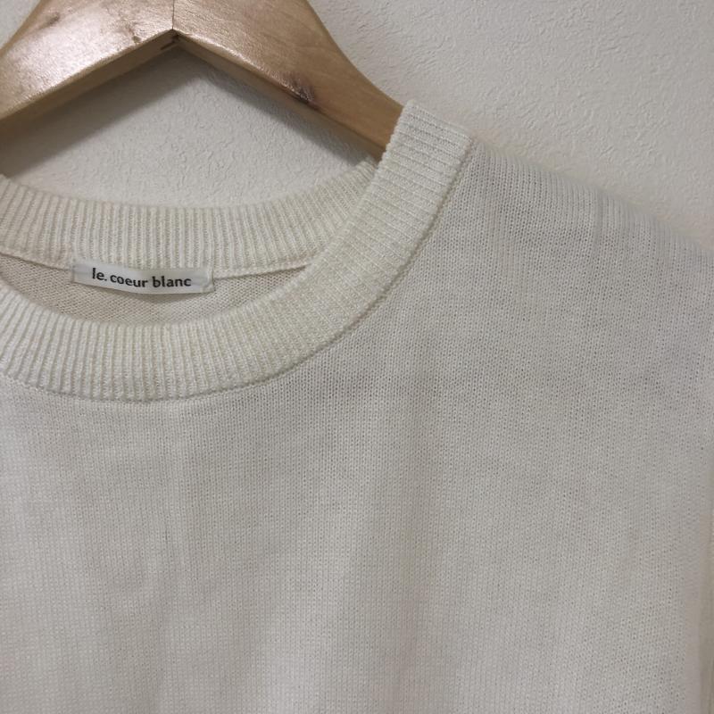 ルクールブラン le.coeur blanc カットソー 長袖 38 無地 白 / ホワイト / レディース USED 古着 中古 10010550