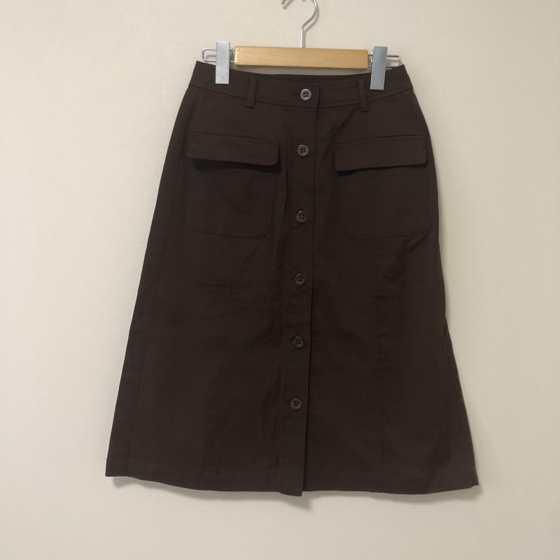 ナチュラルビューティーベーシック NATURAL BEAUTY BASIC スカート ひざ丈スカート S 無地 茶 / ブラウン / レディース USED 古着 中古 10010561