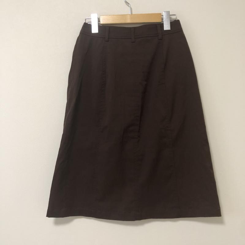 ナチュラルビューティーベーシック NATURAL BEAUTY BASIC スカート ひざ丈スカート S 無地 茶 / ブラウン / レディース USED 古着 中古 10010561