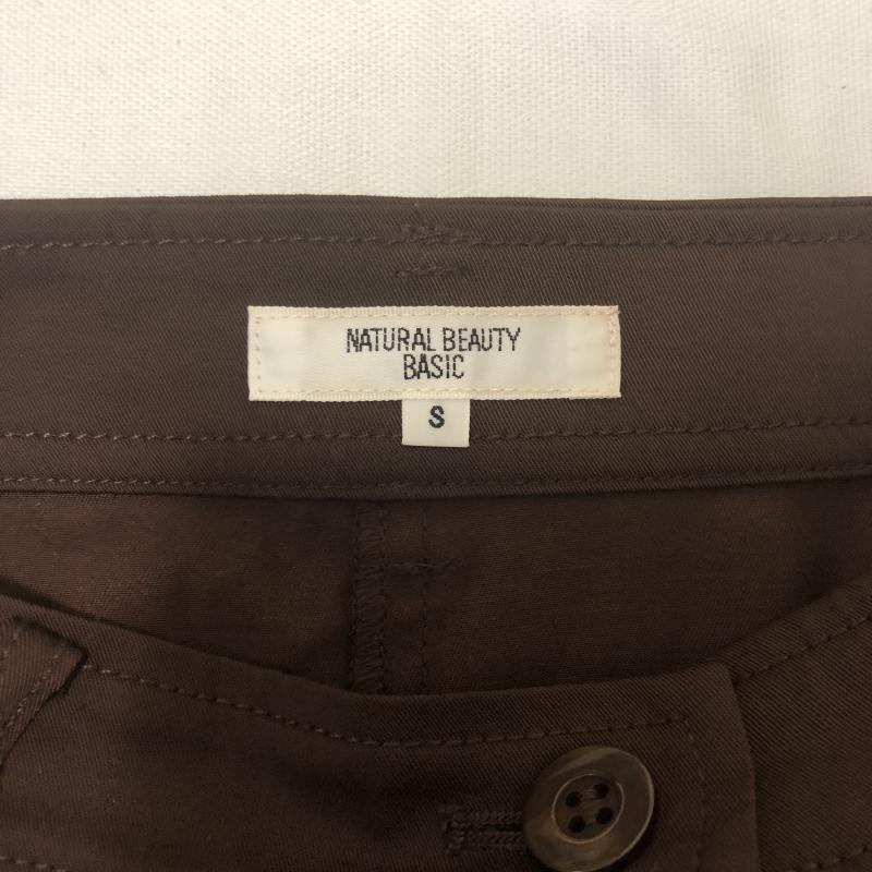 ナチュラルビューティーベーシック NATURAL BEAUTY BASIC スカート ひざ丈スカート S 無地 茶 / ブラウン / レディース USED 古着 中古 10010561