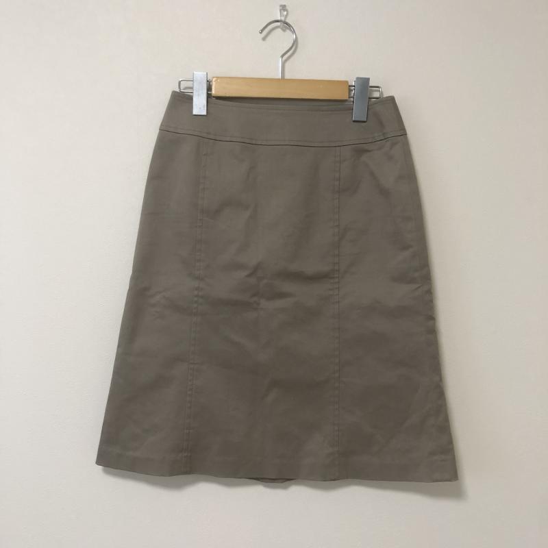 ナチュラルビューティーベーシック NATURAL BEAUTY BASIC スカート ひざ丈スカート S 無地 ベージュ / ベージュ / レディース USED 古着 中古 10010562