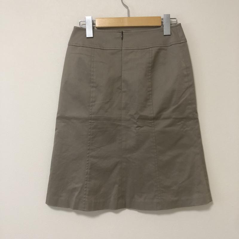 ナチュラルビューティーベーシック NATURAL BEAUTY BASIC スカート ひざ丈スカート S 無地 ベージュ / ベージュ / レディース USED 古着 中古 10010562