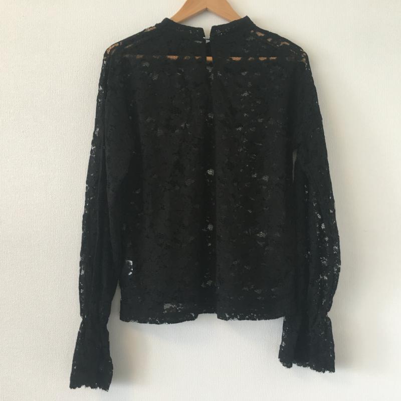 ジーナシス JEANASIS カットソー 長袖 FREE 花柄 X 総柄 黒 / ブラック / レディース USED 古着 中古 10010644