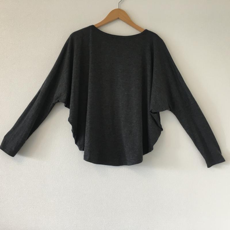 ジーナシス JEANASIS カットソー 長袖 FREE 無地 灰 / グレー / レディース USED 古着 中古 10010656