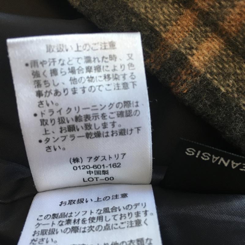 ジーナシス JEANASIS スカート ひざ丈スカート FREE チェック X 総柄 灰 / グレー / X 白 / ホワイト / X ベージュ / ベージュ / レディース USED 古着 中古 10010666