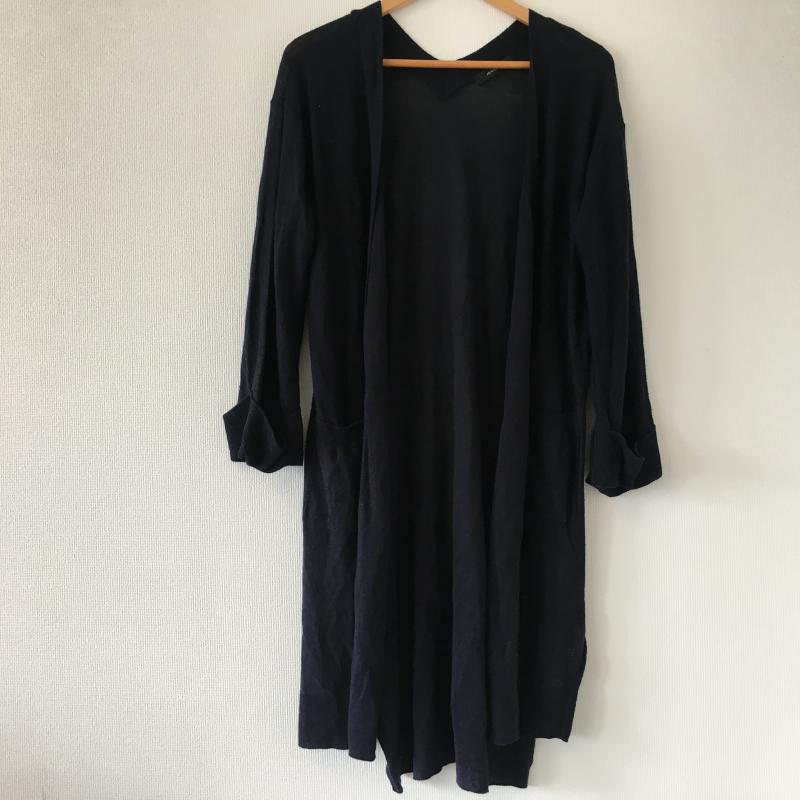 ジーナシス JEANASIS カーディガン 長袖 FREE 無地 紺 / ネイビー / レディース USED 古着 中古 10010682
