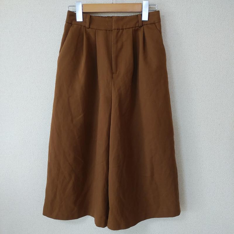 イング INGNI パンツ スラックス ガウチョパンツ M 無地 茶 / ブラウン / レディース USED 古着 中古 10010702