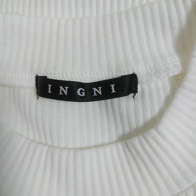 イング INGNI カットソー 長袖 M 無地 白 / ホワイト / レディース USED 古着 中古 10010722