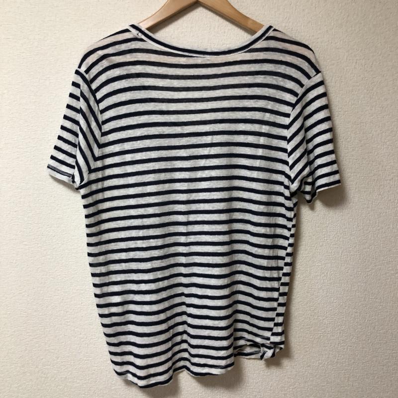 ザラ ZARA カットソー 半袖 M ボーダー柄 白 / ホワイト / X 紺 / ネイビー / レディース USED 古着 中古 10010745