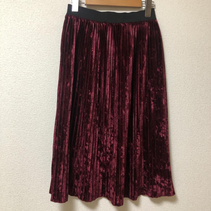 ザラベーシック ZARA BASIC スカート ひざ丈スカート S 無地 黒 / ブラック / X 赤 / レッド / レディース USED 古着 中古 10010769