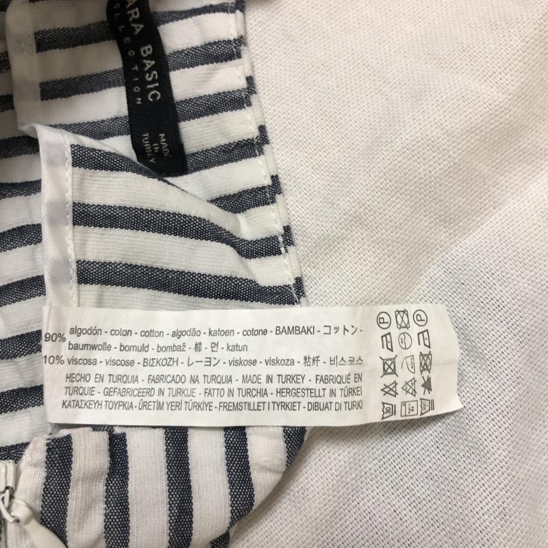 ザラベーシック ZARA BASIC パンツ キュロット S ストライプ 白 / ホワイト / X 紺 / ネイビー / レディース USED 古着 中古 10010772