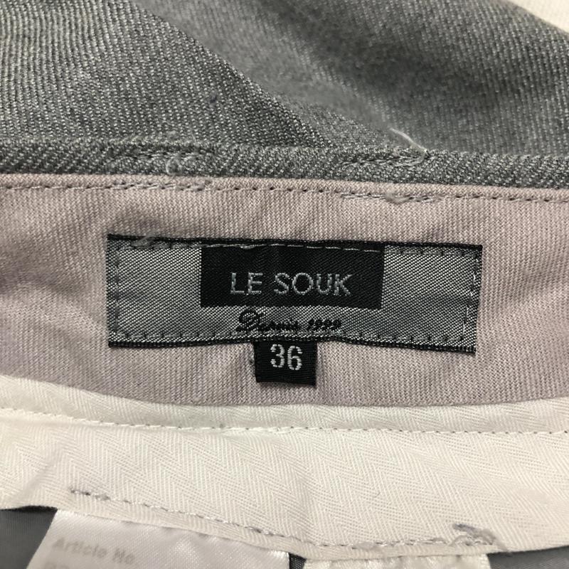 ルスーク LESOUK パンツ スラックス カプリ丈 36 無地 灰 / グレー / レディース USED 古着 中古 10010785