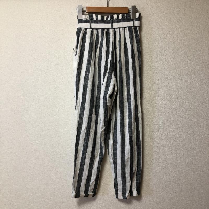 ベルシュカ Bershka パンツ スラックス S ストライプ 白 / ホワイト / X 青 / ブルー / レディース USED 古着 中古 10010787