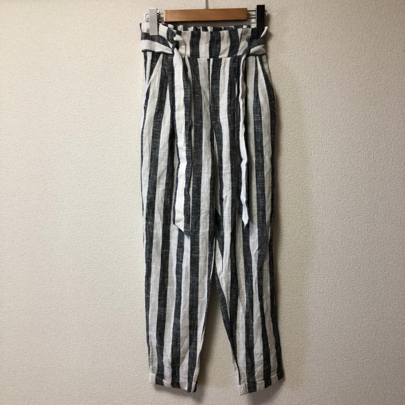 ベルシュカ Bershka パンツ スラックス S ストライプ 白 / ホワイト / X 青 / ブルー / レディース USED 古着 中古 10010787