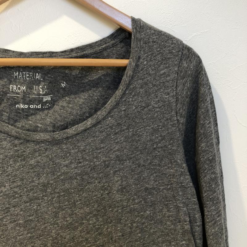 ニコアンド niko and... カットソー 七分袖 M 無地 灰 / グレー / レディース USED 古着 中古 10010792