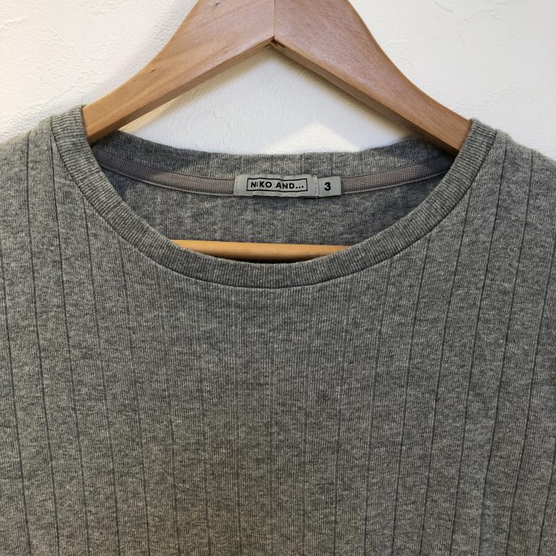 ニコアンド niko and... カットソー 七分袖 M 無地 灰 / グレー / レディース USED 古着 中古 10010799